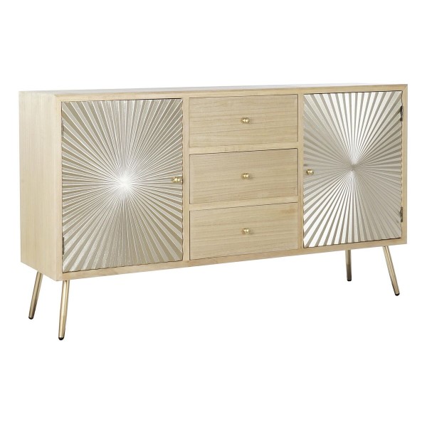 Σκευοθήκη DKD Home Decor Έλατο Φυσικό Χρυσό Μέταλλο (150 x 38 x 85 cm)