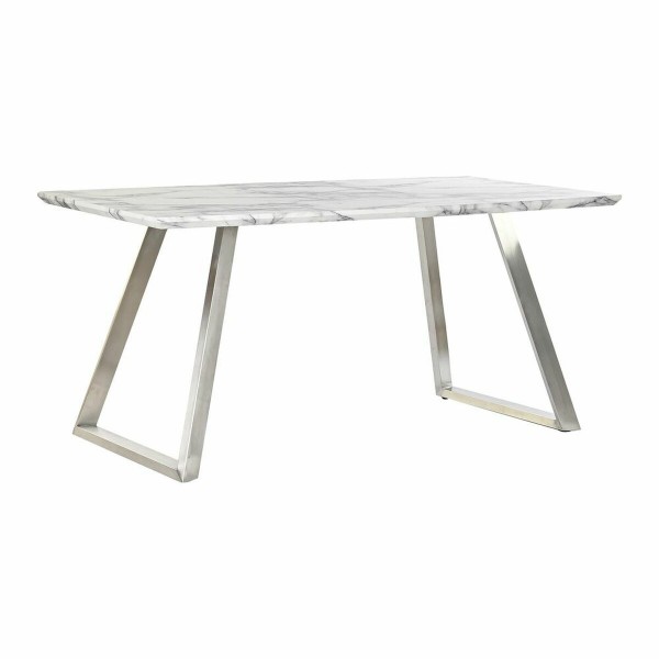 Τραπεζαρία DKD Home Decor Χάλυβας Λευκό Ξύλο MDF (160 x 90 x 76 cm)