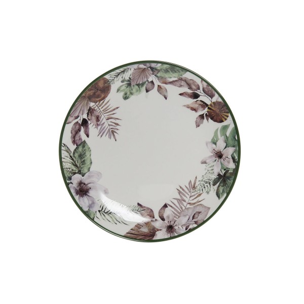 Flatplater DKD Home Decor Blomster Πορσελάνη (19 x 19 x 2 cm)