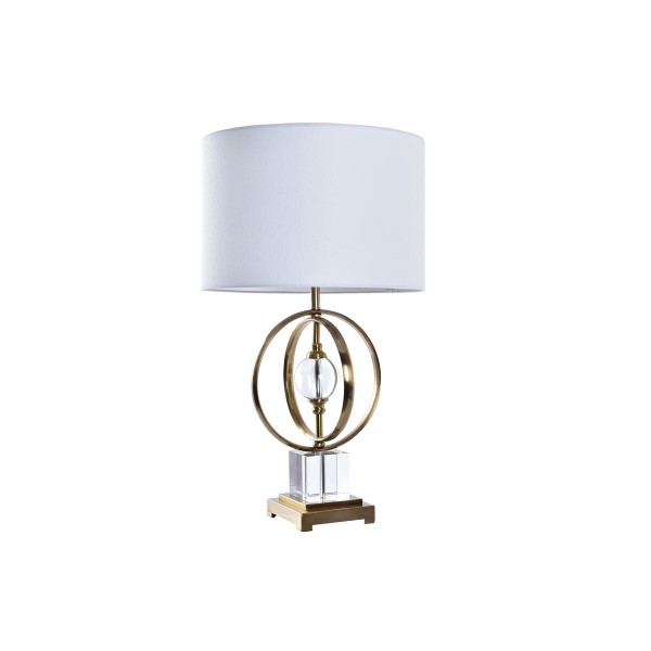 Επιτραπέζιο Φωτιστικό DKD Home Decor Χρυσό Λευκό 220 V 50 W Σύγχρονη (38 x 38 x 68 cm)