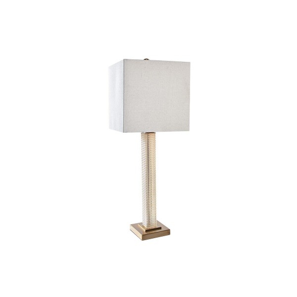Επιτραπέζιο Φωτιστικό DKD Home Decor Μπεζ Χρυσό 220 V 50 W (28 x 28 x 76 cm)