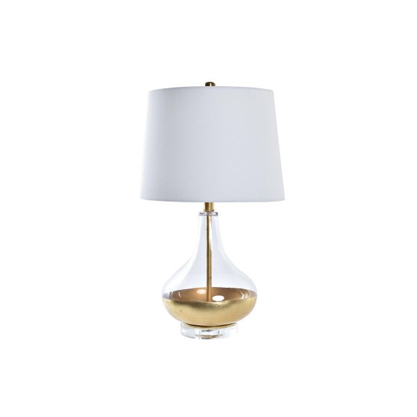 Επιτραπέζιο Φωτιστικό DKD Home Decor Χρυσό Διαφανές Λευκό 220 V 50 W (35 x 35 x 62 cm)
