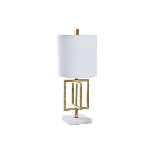 Επιτραπέζιο Φωτιστικό DKD Home Decor Χρυσό Λευκό 220 V 50 W Σύγχρονη (25 x 25 x 60 cm)