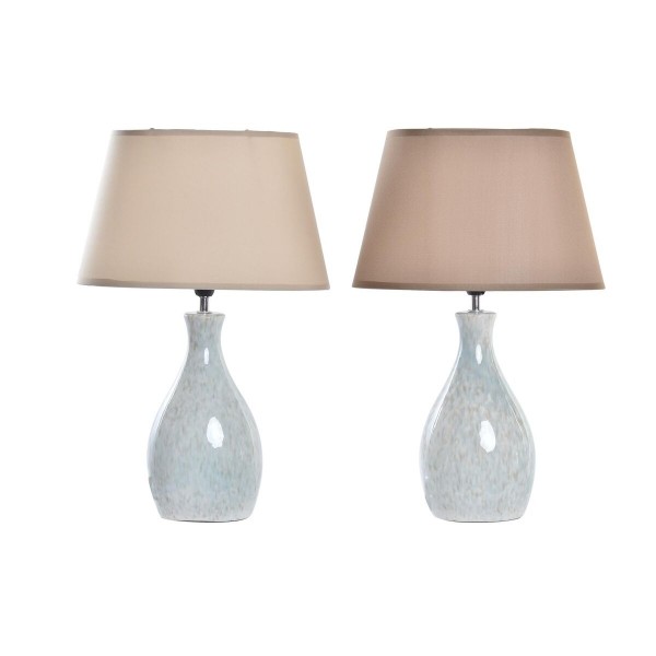 Επιτραπέζιο Φωτιστικό DKD Home Decor 25W Μπεζ Ανοιχτό καφέ 220 V Ανατολικó (30 x 18 x 46 cm) (x2)