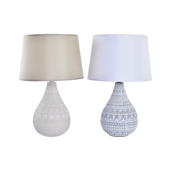 Επιτραπέζιο Φωτιστικό DKD Home Decor Γκρι Μπεζ (30 x 30 x 48 cm) (x2)