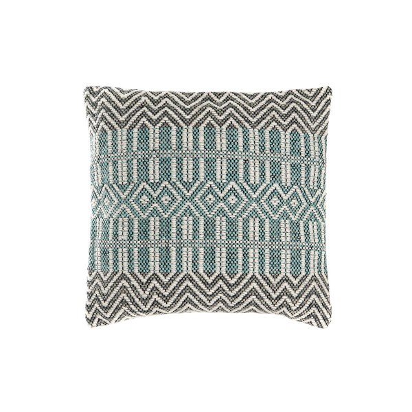 Μαξιλάρι DKD Home Decor Ρίγες Μπλε πολυεστέρας βαμβάκι Μέντα Αλουμίνιο Λευκό Πράσινο (45 x 10 x 45 cm)