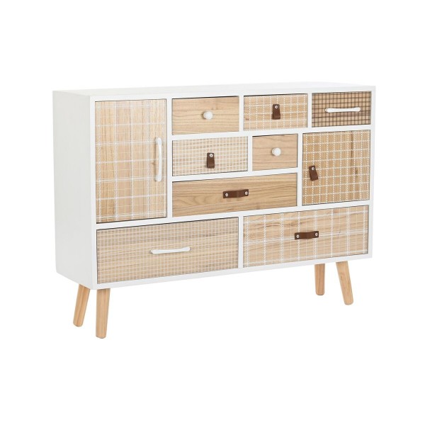 Σκευοθήκη DKD Home Decor Φυσικό Λευκό Ξυλο παουλόβνια (95 x 26 x 67,5 cm)