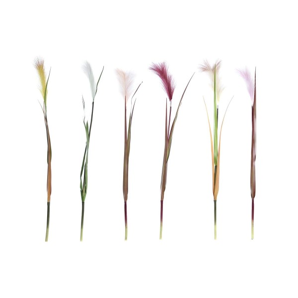 Διακοσμητικό Λουλούδι DKD Home Decor Καλάμια Ύφασμα PE (12 x 12 x 90 cm) (x6)