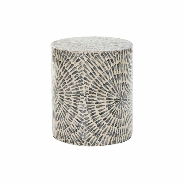 Βοηθητικό Τραπέζι DKD Home Decor Γκρι Μπεζ Από φίλντισι Σύγχρονη (35 x 35 x 40 cm)