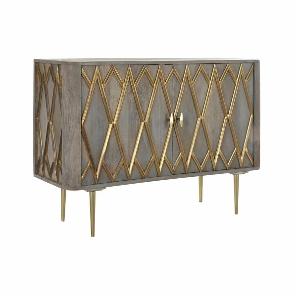 Σκευοθήκη DKD Home Decor Χρυσό Μέταλλο Ξύλο από Μάνγκο