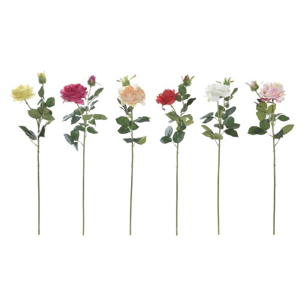 Διακοσμητικό Λουλούδι DKD Home Decor Ροζ πολυεστέρας PE (14 x 14 x 65 cm) (x6)