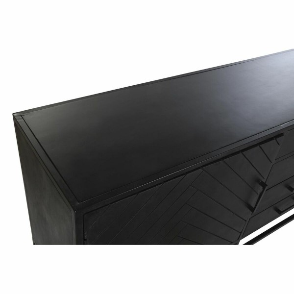 Σκευοθήκη DKD Home Decor Μαύρο Μέταλλο Ξύλο από Μάνγκο (210 x 45 x 75 cm)