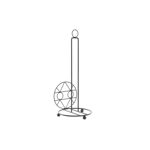 Βάση Χαρτιού Κουζίνας DKD Home Decor Μαύρο Μέταλλο (15,5 x 15,5 x 39,5 cm)
