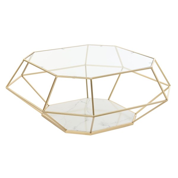 Βοηθητικό Τραπέζι DKD Home Decor Κρυστάλλινο Μέταλλο (100 x 100 x 41 cm)