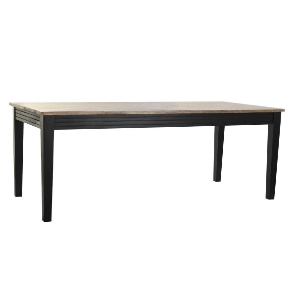 Τραπεζαρία DKD Home Decor Φυσικό Μαύρο Μέταλλο Ξύλο από Μάνγκο (200 x 90 x 75 cm)