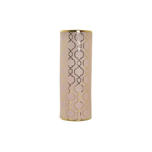 Βάζο DKD Home Decor Πορσελάνη Ροζ Χρυσό Ανατολικó (13,5 x 13,5 x 36 cm)