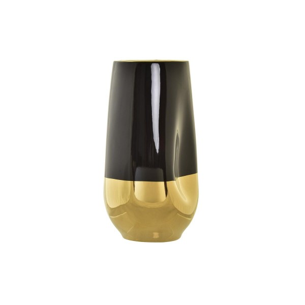 Βάζο DKD Home Decor Πορσελάνη Μαύρο Χρυσό Σύγχρονη (16 x 15 x 29 cm)
