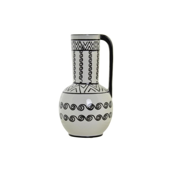 Βάζο DKD Home Decor Πορσελάνη Μαύρο Λευκό Αποικιακό (15 x 15 x 28 cm)
