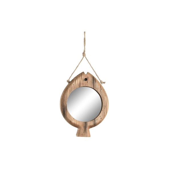 Τοίχο καθρέφτη DKD Home Decor Ξύλο Καφέ (30 x 2.5 x 23 cm)