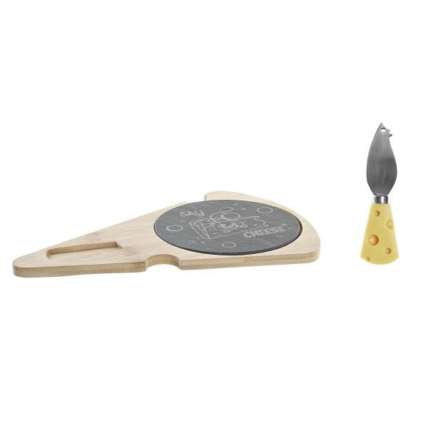 Επιφάνεια Τυριών DKD Home Decor Say Cheese Σχιστόλιθος Διακοσμητική κανάτα (28,5 x 20 x 2,3 cm)