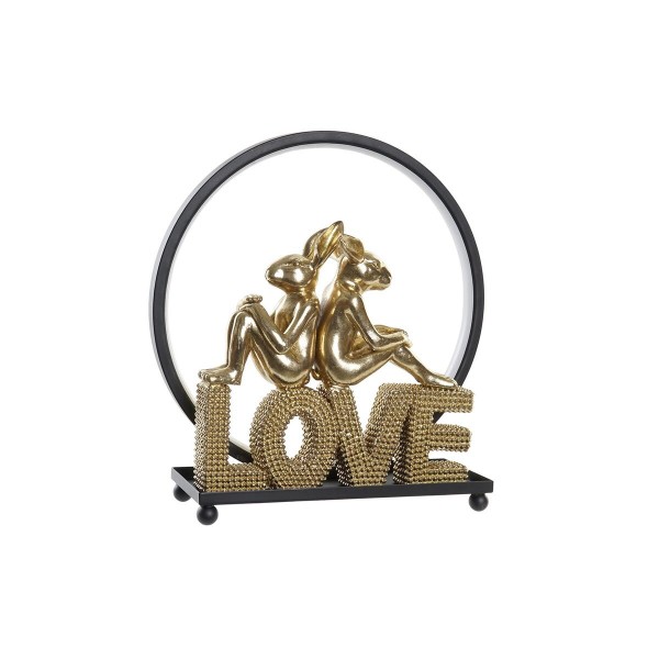 Φωτεινή διακόσμηση DKD Home Decor Love Κουνέλι Ρητίνη (30 x 11 x 31,5 cm)