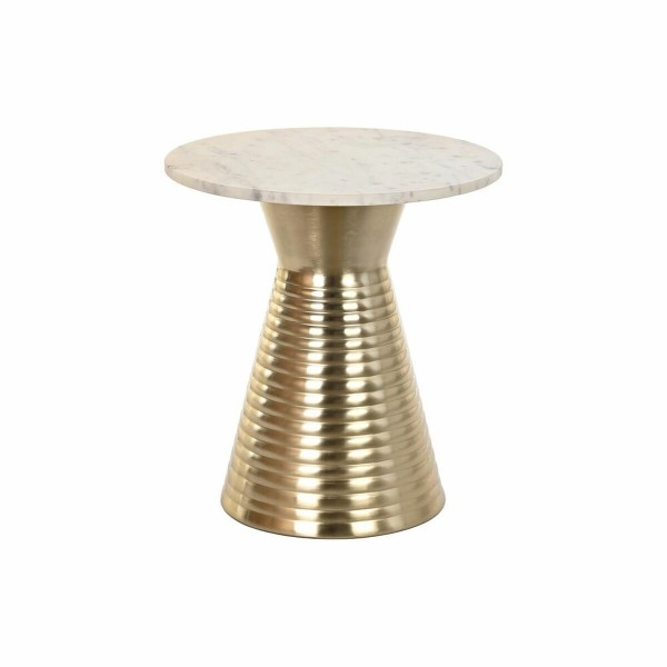 Βοηθητικό Τραπέζι DKD Home Decor Χρυσό Μέταλλο Λευκό Μάρμαρο (47 x 47 x 50 cm)