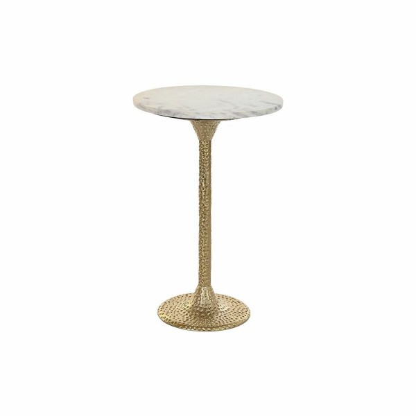Βοηθητικό Τραπέζι DKD Home Decor Χρυσό Αλουμίνιο Λευκό Μάρμαρο (40 x 40 x 61 cm)