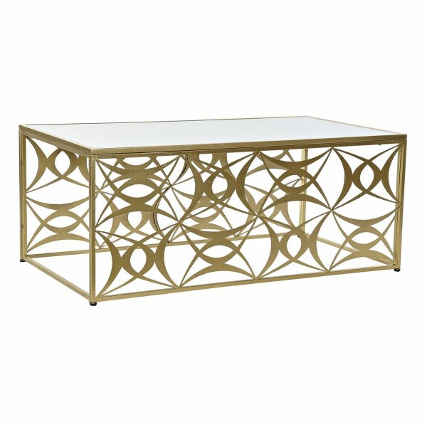 Τραπεζάκι Καφέ DKD Home Decor Καθρέφτης Μέταλλο (110 x 60 x 46 cm)