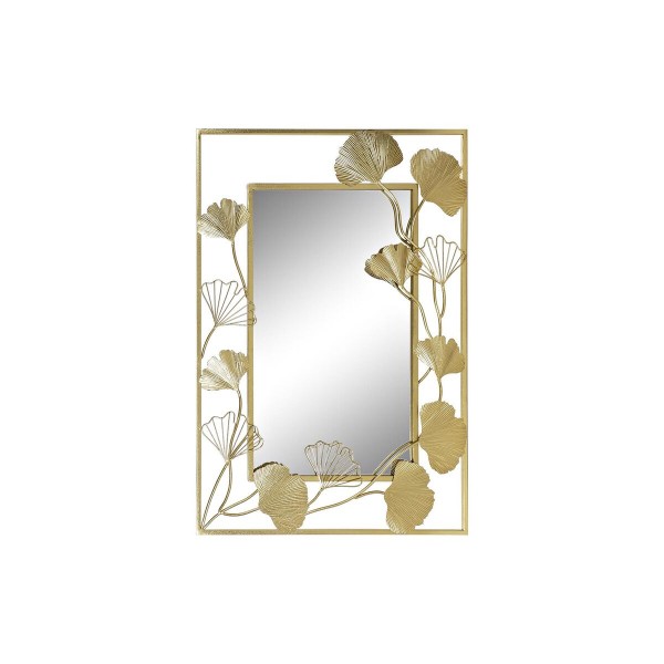 Τοίχο καθρέφτη DKD Home Decor Καθρέφτης Χρυσό Μέταλλο (66 x 2,5 x 91,5 cm)