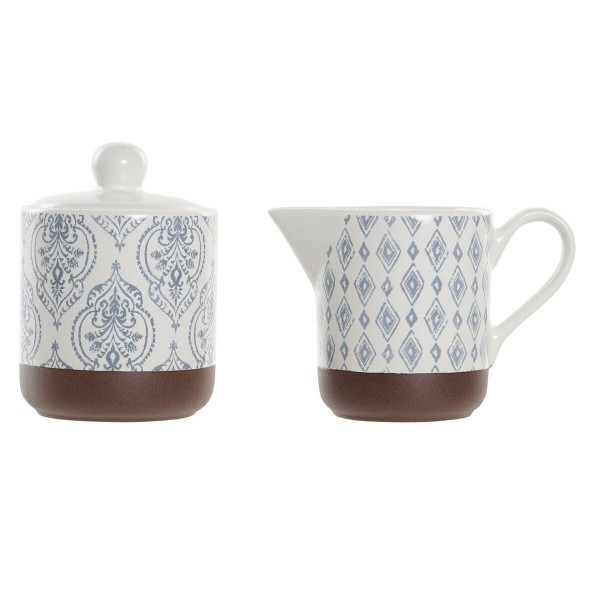 Δοχείο για Ζάχαρη DKD Home Decor Αλουμίνιο Πήλινα (12,5 x 6,5 x 8 cm) (2 pcs)