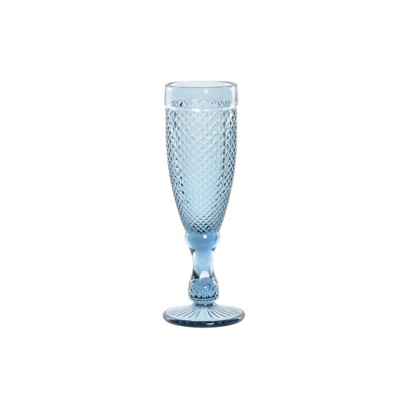 Ποτήρι Κρασί DKD Home Decor Κρυστάλλινο Μπλε (150 ml)