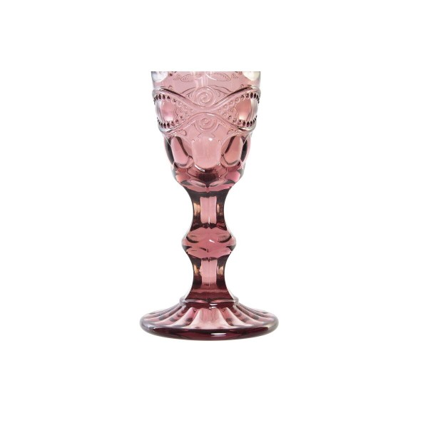 Ποτήρι για σαμπάνια DKD Home Decor Κρυστάλλινο Ροζ (150 ml)