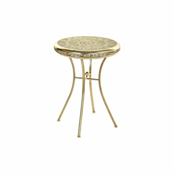Βοηθητικό Τραπέζι DKD Home Decor Χρυσό Μέταλλο Άραβας (42 x 42 x 57 cm)