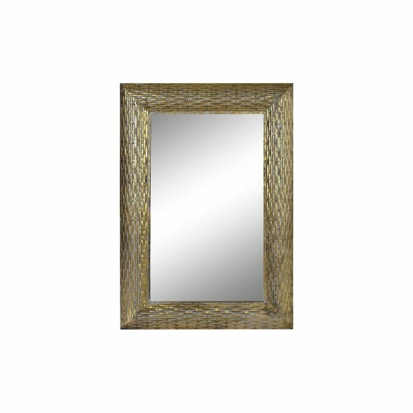 Τοίχο καθρέφτη DKD Home Decor Κρυστάλλινο Χρυσό Μέταλλο (59 x 3,5 x 87 cm)