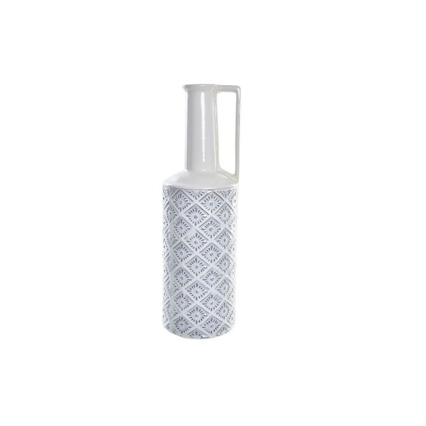 Βάζο DKD Home Decor Πορσελάνη Μπλε Λευκό Μεσογείακός (14 x 14 x 45 cm)