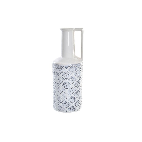 Βάζο DKD Home Decor Πορσελάνη Μπλε Λευκό Μεσογείακός (14 x 14 x 30 cm)