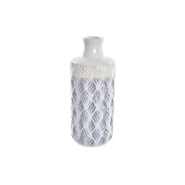 Βάζο DKD Home Decor Πορσελάνη Μπλε Δίχρωμα Μεσογείακός (13 x 13 x 31 cm)