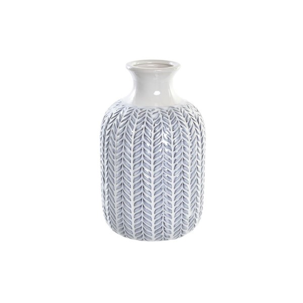 Βάζο DKD Home Decor Πορσελάνη Μπλε Λευκό Μεσογείακός (16 x 16 x 25 cm)