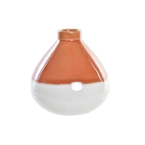 Βάζο DKD Home Decor Πορσελάνη τερακότα Δίχρωμα (15 x 15 x 15 cm)