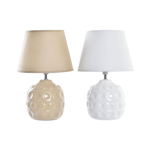Επιτραπέζιο Φωτιστικό DKD Home Decor 25W Μπεζ Ανοιχτό καφέ 220 V (x2) (23 x 23 x 34 cm)