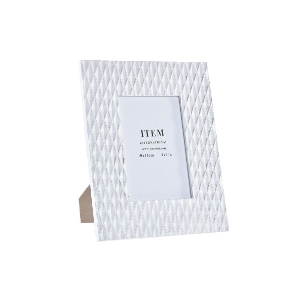 Κορνίζα DKD Home Decor Κρυστάλλινο Ασημί Λευκό Σύγχρονη Ξύλο MDF (19 x 1,5 x 24 cm)