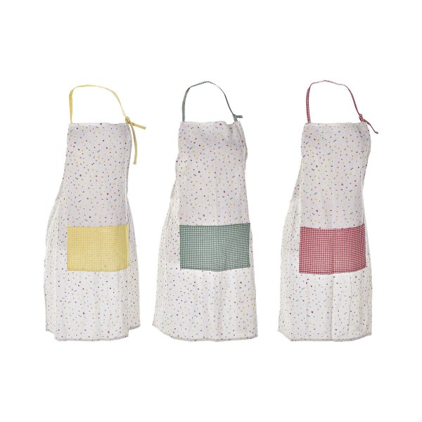 Ποδιά DKD Home Decor Blomster πολυεστέρας βαμβάκι (70 x 0,1 x 110 cm) (3 Μονάδες)