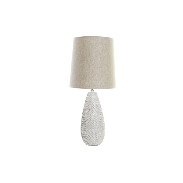 Επιτραπέζιο Φωτιστικό DKD Home Decor Μπεζ Λευκό 220 V 50 W Σύγχρονη (32 x 32 x 73 cm) (1)