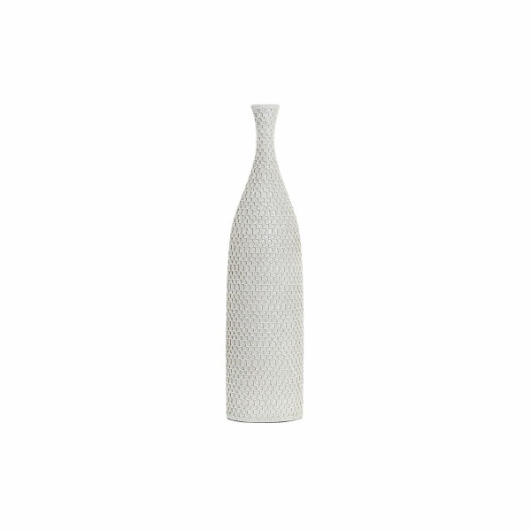 Βάζο DKD Home Decor Μπεζ Λευκό Ρητίνη Σύγχρονη (14 x 8 x 55 cm) (x2)