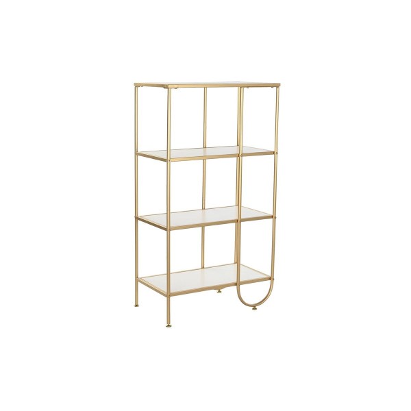 Ράφια DKD Home Decor Χρυσό Μέταλλο Λευκό 4 Ράφια Ξύλο MDF (60 x 35 x 111 cm)