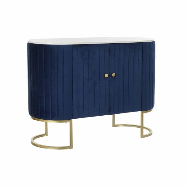 Σκευοθήκη DKD Home Decor Μπλε Χρυσό Λευκό Μάρμαρο (120 x 48 x 85 cm)