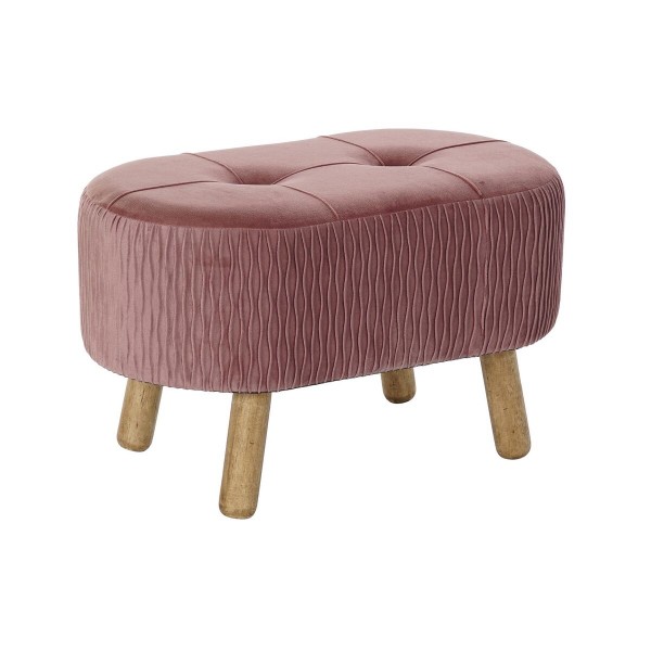 Σκαμπό DKD Home Decor   Φυσικό Ροζ Ξύλο Βελούδο (60 x 35 x 36 cm)
