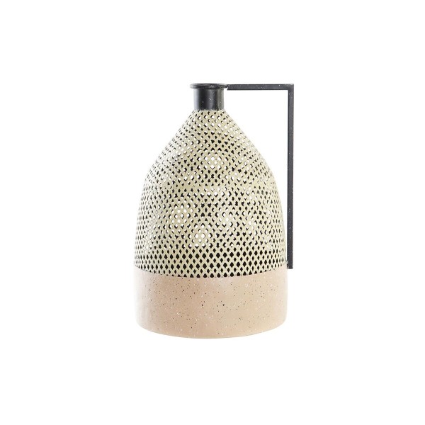 Βάζο DKD Home Decor Μαύρο Μέταλλο Καφέ Ανοιχτό καφέ (26 x 26 x 39 cm)