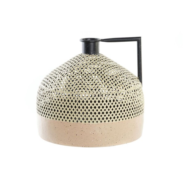 Βάζο DKD Home Decor Μαύρο Μέταλλο Καφέ (31 x 31 x 28 cm)