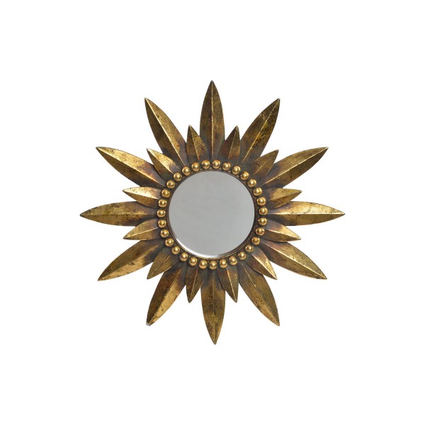 Τοίχο καθρέφτη DKD Home Decor Καθρέφτης Χρυσό Ρητίνη Παραδοσιακά (38 x 3 x 38 cm)